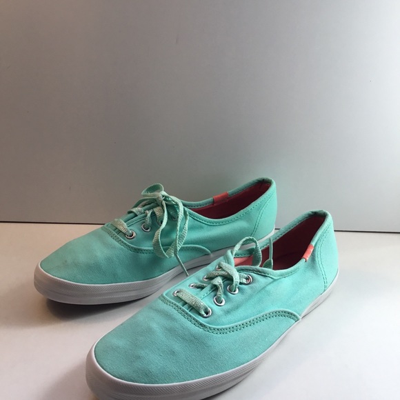 Keds Women's Lace Up  Teal Champion/Tennis/Sneaker Canvas Shoes Size 7.5 - Picture 8 of 12